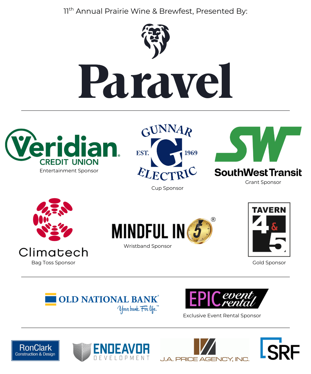 list of 2025 sponsors for Prairie Brewfest